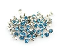 Remaches de cristal metálico, Tachuelas con remaches de diamantes imitación cristal, cobre multicolor, 100 piezas