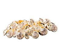 Remaches de cristal metálico, Tachuelas con remaches de diamantes imitación, multicolor, 6-11mm, paquete 20 for ropa, bolso, cinturón, artesanía en cuero