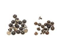 Remaches de cuero planos, Tornillos fijación Chicago Postes Kit surtido para álbumes fotos reparación cuero(6,5mm)