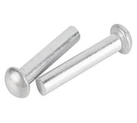 Remaches macizos de cobre con cabeza redonda, Remaches macizos plateados de cabeza redonda y semiredonda: cobre, botón aluminio, autoenchufables, M2-M8(8MM-M8)