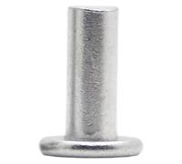 Remaches macizos de cobre con cabeza redonda, Remaches planos de cobre y aluminio macizo con cabeza redonda sólida, M2-M8, 3-40 mm, 205 piezas(16mm,M4)