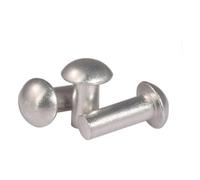 Remaches macizos de cobre con cabeza redonda, Remaches sólidos de cobre y aluminio cabeza redonda, varios tamaños plateados, 20-100 Uds(30MM-M5)