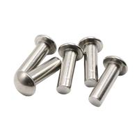 Remaches macizos Remaches de cabeza botón autoblocantes sólidos acero inoxidable M3 304, 200 piezas, 4-35 mm(14mm)