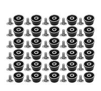 Remaches Ovalados de 12mm, Tornillos para Manualidades y Ropa, Incluye 30 Piezas de Metal, Varios Colores - Durable, Antióxido, Ideal para Mochilas y Cinturones (Negro mate)