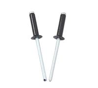 Remaches para metal, 30/50 Uds. Remaches ciegos negros con cabeza avellanada de aluminio tipo estándar