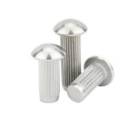 Remaches sólidos con vástagos moleteados, Tornillos de remache de cabeza de botón de acero inoxidable 304, vástago moleteado, M1.6-M6, 3-25 mm, 360 piezas(18mm,50pcs M3.5)