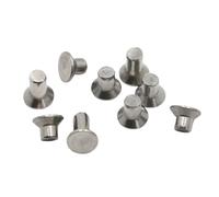 Remaches sólidos de cobre con cabeza redonda, Remaches de cabeza avellanada acero inoxidable 304, remache sólido GB869, varios tamaños, paquete 10-50 piezas(25mm,M6 10pcs)