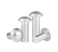 Remaches sólidos Remaches de aluminio macizo M2-M10 GB867 con cabeza de botón, autoperforantes, for percusión. Paquete de 337 unidades.(25mm,5Pcs M8)