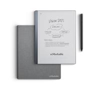 reMarkable Paquete Essentials - Gris | Tableta Paper 2 | Incluye Tableta de Escritura en Blanco y Negro de 10,3”, lápiz Marker Plus con Borrador, Funda Book Folio en Tejido Gris