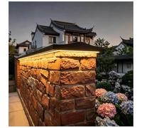 Remate Para Muros De Ladrillo U Hormigón Con Canales Para Tiras De Luz LED, Elemento Superior Para Cercas - Deflector De Lluvia(241mm(9-7/16") W,3.5ft(107cm))