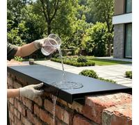 Remate Tapas Muro Parapeto Tapa Remate Impermeable Valla, Cubierta Parapeto | Piedras Remate Parte Superior Muros Gotero Aluminio, Placa Protectora Remate Muro Cerramiento(12x180cm/5x71in)