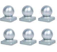 Remates de valla esférica, tapas for postes de cerca, 6 tapas for postes de acero galvanizado verdadero, cúpula de bola, tapas for postes de cubierta resistentes y duraderas (tamaño: 30 mm) (Size : 5