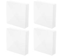 Remates para postes de valla Fence Post Caps, Decking Caps, Mailbox Caps Pack Of 4 White 4.13x4.13x0.94in