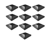 Remates para postes de valla Fence Post Caps Pack of 10 Plastic for 4" Square Fence Post Black
