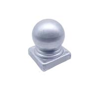 Remates para postes de valla Fence Post Caps Steel Ball Finial Dome For Square And Round Posts Multiple Sizes Pack Of 2(Square 30mm)