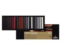 Set de pastel carré profesional Rembrandt en estuche de lujo | 18 pasteles | Selección completa de colores tierra básicos