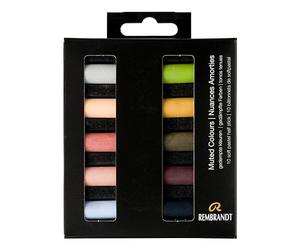 Rembrandt Estuche de pasteles suaves profesionales Colores apagados | 10 pasteles medios