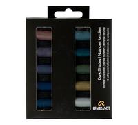 Rembrandt Estuche profesional de pasteles suaves Colores oscuros | 10 medios pasteles