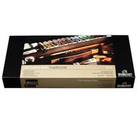 Rembrandt Estuche profesional de óleo caja de madera de lujo Tradicional | 16 colores + pinceles y accesorios