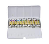 Rembrandt Estuche profesional de acuarelas estuche metálico de lujo | 12 colores granulados en tubos (10 ml)