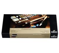 Rembrandt Estuche profesional de óleo caja de madera de lujo Profesional | 13 colores + pinceles y accesorios