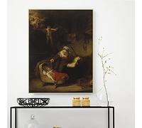 Rembrandt - Kits de pintura 5D La Sagrada Familia con ángeles de Rembrandt, pintura de puntos perforados, arte de imagen, manualidades para decoración de pared del hogar, 40,6 x 50,8 cm