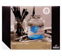 Rembrandt Premium Cuaderno para acuarelas (24 x 32 cm, 100% algodón, 300 g/m², encolado de 4 caras, 20 hojas