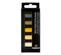 Rembrandt Set de pasteles suaves profesionales Amarillos ocres | 5 medios pasteles