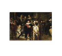 Rembrandt Van Rijn Fine Art Poster The Night Watch Wall Art Prints Photo Picture Paintings Room Decor Home Decorative 24 x 36 pulgadas (60 x 90 cm)