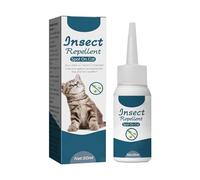 Remedio antipulgas y garrapatas para gatos y perros para limpieza externa de la piel, gotas para piojos y garrapatas, plato de cristal de 50 ml (blanco, talla única)