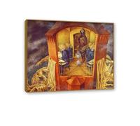 Remedios Varo cuadro con marco Embroidering the Earth's mantle Poster Cuadros Famosos en Lienzo Cuadros Decoracion de Pintores Famosos DecoracióN de Pared Dormitorio80x60cm(32x24in)Marco de teca