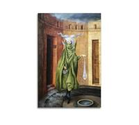 Remedios Varo - Póster de pintura de mujer dejando al psicoanalista, 1 lienzo de pergamino, cuadro de pintura para sala de estar, decoración del hogar, 50 x 75 cm