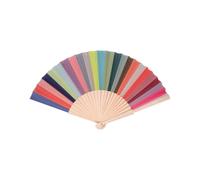 Remember Abanico Lorenzo de madera de loto plegable con bolsa de algodón, 22,8 x 41 cm