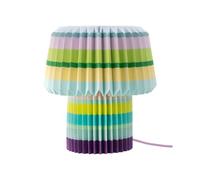 REMEMBER Anna Stripes - Lámpara de papel con pantalla plegable (31 cm, diámetro de 30 cm), diseño de rayas
