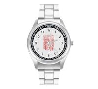 Remember Everyone Deployed Red Friday - Reloj casual para hombre con correa de acero inoxidable, aleación de cuarzo, reloj de pulsera