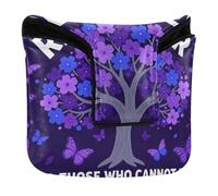 Remember for those Who Cannot Golf Putter Covers Mallet Magnetic Closure Putter Headcovers for Most Brand Waterproof PU Leather