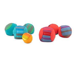 Remember Juego de bolas de petanca blandas con diseño colorido, impermeable, lavable y versátil, incluye red de transporte