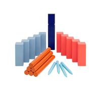 Remember Kupp | Lanzamiento para lanzar a la victoria con maderas lanzadas de colores | 1 x rey 6 madera lanzada 10 fichas de juego 4 barras de esquina con bolsa de algodón para el transporte