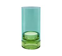 REMEMBER Lys - Portavelas (19 cm de alto), diseño moderno, color azul y verde