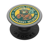 Remember Only You Can Prevent Wildfires Pointing Smokey Bear PopSockets PopGrip Adhesivo