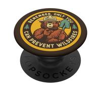 Remember Only You Can Prevent Wildfires Pointing Smokey Bear PopSockets PopGrip Adhesivo