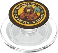 Remember Only You Can Prevent Wildfires Pointing Smokey Bear PopSockets PopGrip para MagSafe