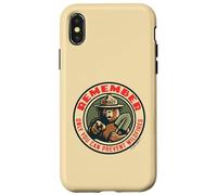 Remember Only You Vintage Smokey Bear Seal Retro Carcasa para iPhone X/XS