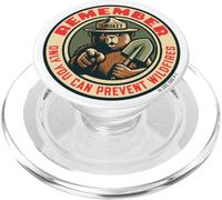 Remember Only You Vintage Smokey Bear Seal Retro PopSockets PopGrip para MagSafe