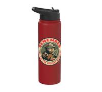Remember Only You Vintage Smokey Bear Seal Retro Stainless Steel Insulated Water Bottle