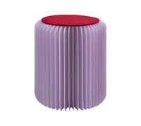 Remember Papillon Lilac - Taburete de papel plegable (soporta hasta 100 kg, 42 cm de alto, diámetro de 36 cm)