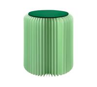 Remember Papillon Mint - Taburete de papel plegable (soporta hasta 100 kg, 42 cm de alto, 36 cm de diámetro)