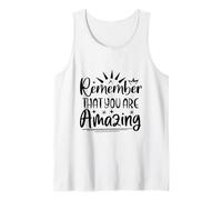 Remember That You Are Amazing Uplifting Typography Art Camiseta sin Mangas