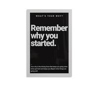 Remember Your Why Goals Seize The Day Motivation Uplift Wall Art Paintings Canvas Prints Poster Artwork for Living Bedroom Bathroom Office Home Decor 12x18inch (30x45cm)