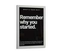 Remember Your Why Goals Seize The Day Motivation Uplift Wall Art Paintings Canvas Prints Poster Artwork for Living Bedroom Bathroom Office Home Decor 16x24inch (40x60cm)